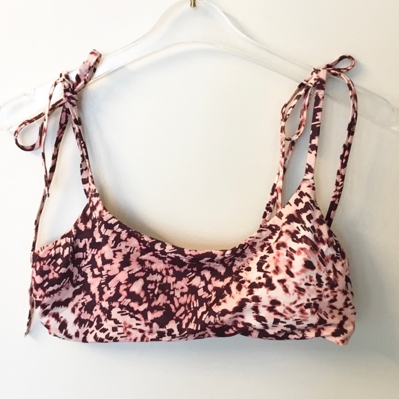 NWOT Chelsea 28 Easy Retro Tie Strap Bikini Top - L - Picture 3 of 9